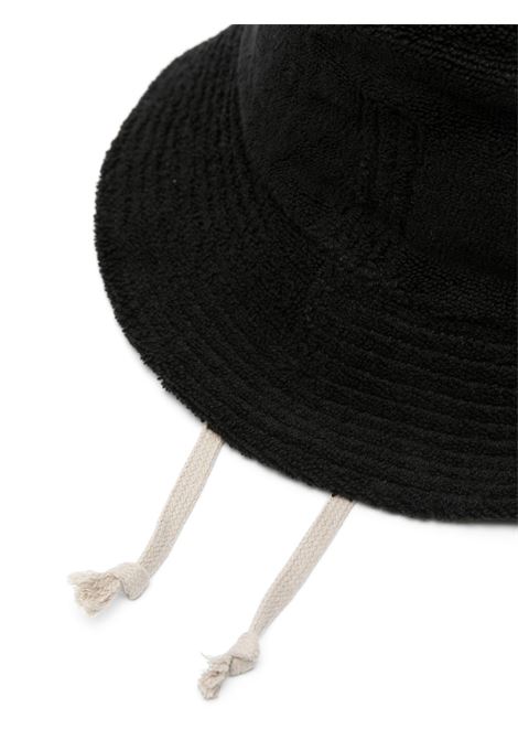 Cappello a secchiello con motivo ricamato in nero Rick owens - unisex RICK OWENS | RH000004SPO10908